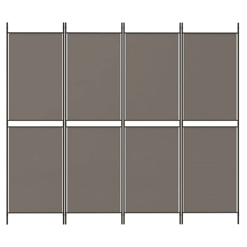 4-Panel Room Divider Anthracite 200x180 cm Fabric