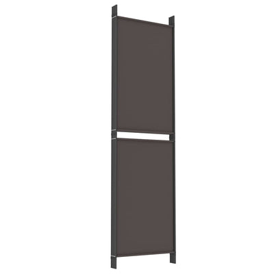 5-Panel Room Divider Brown 250x180 cm Fabric