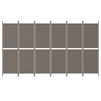 6-Panel Room Divider Anthracite 300x180 cm Fabric