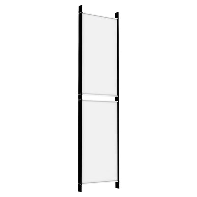 5-Panel Room Divider White 250x200 cm Fabric