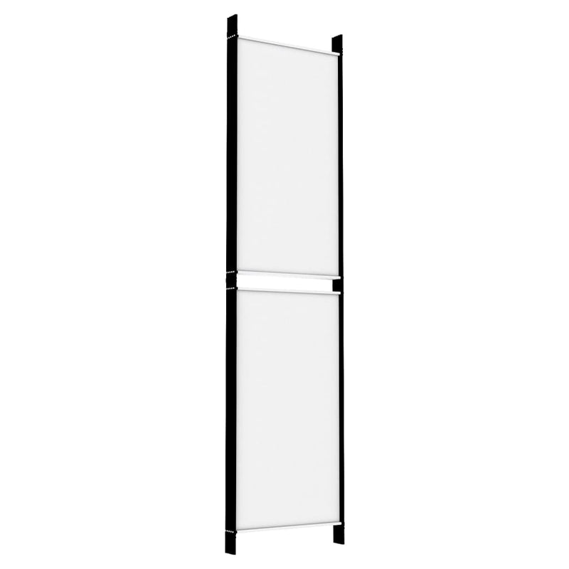 5-Panel Room Divider White 250x200 cm Fabric