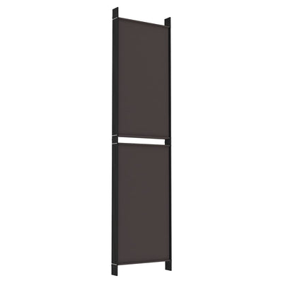 5-Panel Room Divider Brown 250x200 cm Fabric