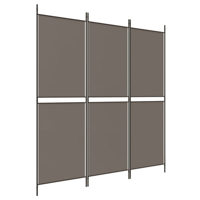 3-Panel Room Divider Anthracite 150x220 cm Fabric