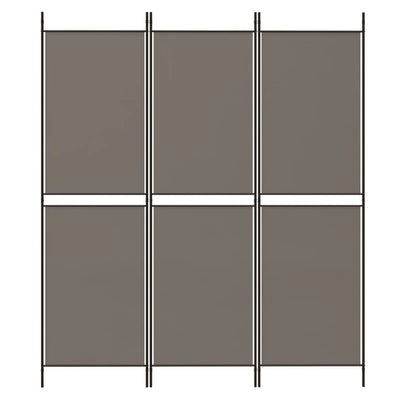 3-Panel Room Divider Anthracite 150x220 cm Fabric