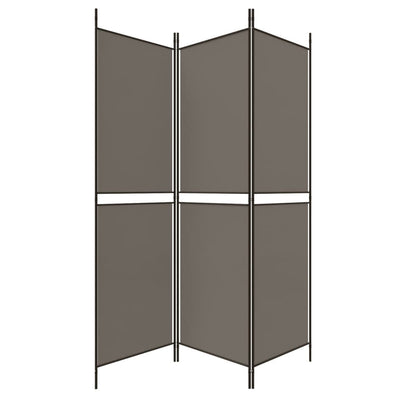 3-Panel Room Divider Anthracite 150x220 cm Fabric