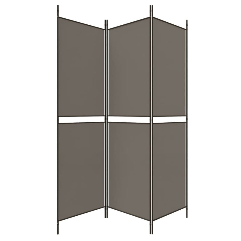 3-Panel Room Divider Anthracite 150x220 cm Fabric