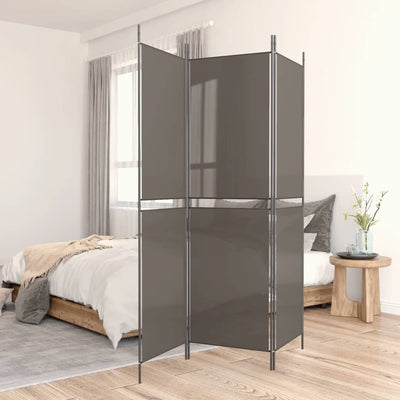 3-Panel Room Divider Anthracite 150x220 cm Fabric