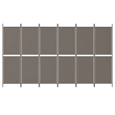 6-Panel Room Divider Anthracite 300x220 cm Fabric