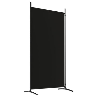 2-Panel Room Divider Black 175x180 cm Fabric