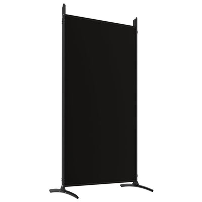 5-Panel Room Divider Black 433x180 cm Fabric