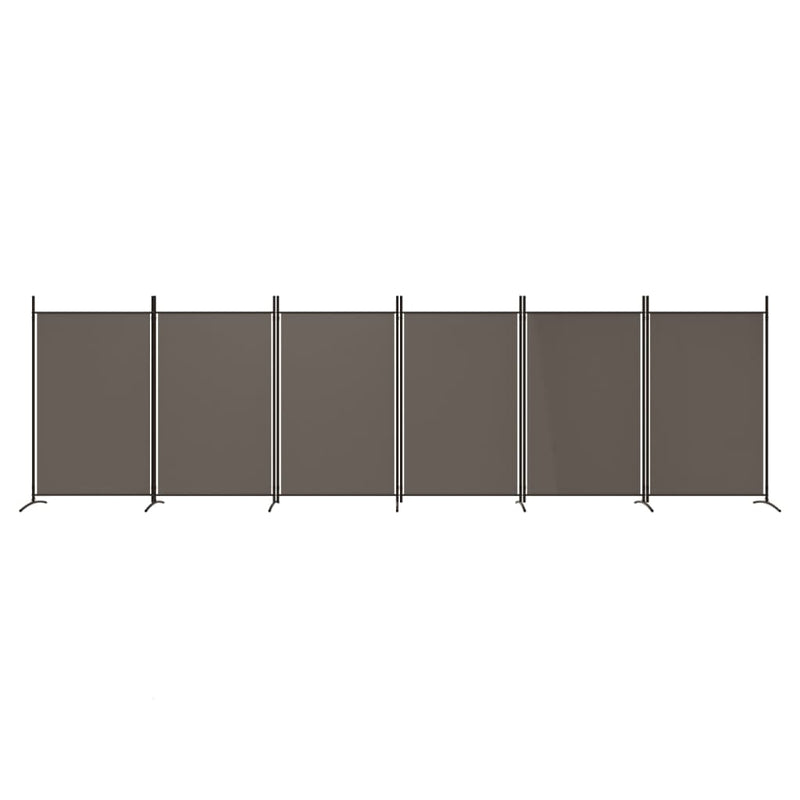 6-Panel Room Divider Anthracite 520x180 cm Fabric