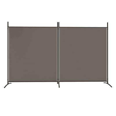 2-Panel Room Divider Anthracite 348x180 cm Fabric