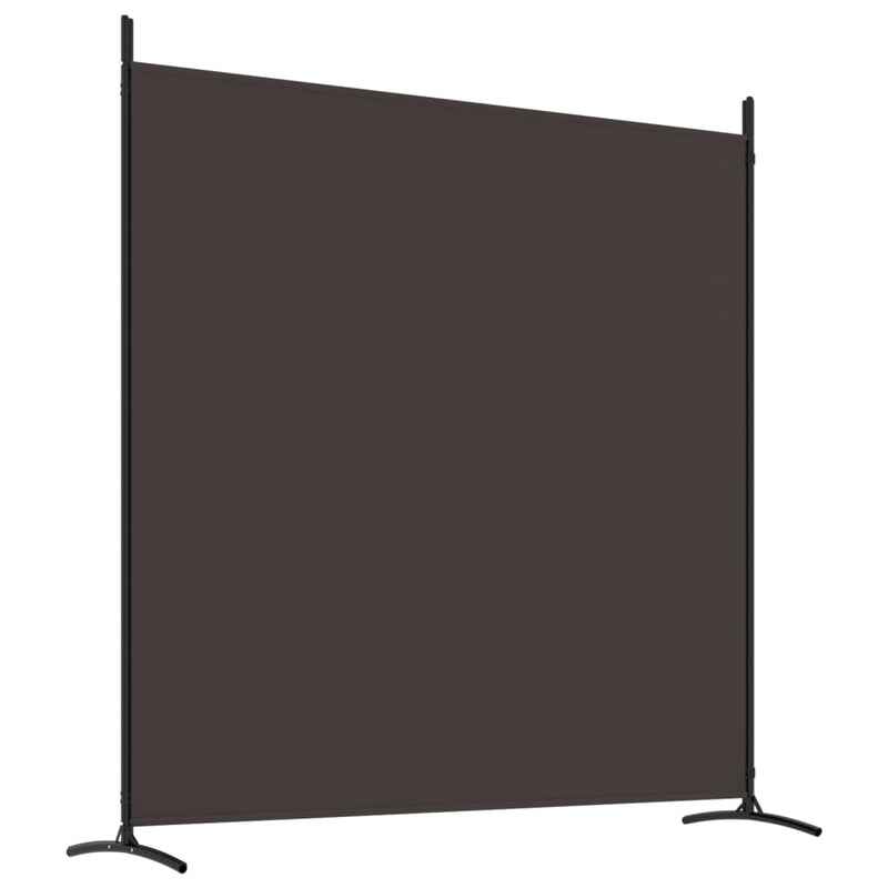 3-Panel Room Divider Brown 525x180 cm Fabric