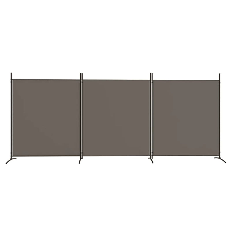 3-Panel Room Divider Anthracite 525x180 cm Fabric