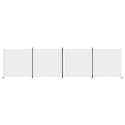 4-Panel Room Divider White 698x180 cm Fabric