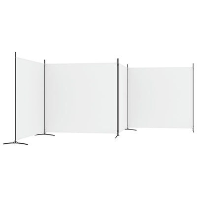 4-Panel Room Divider White 698x180 cm Fabric