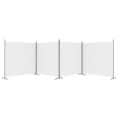 4-Panel Room Divider White 698x180 cm Fabric