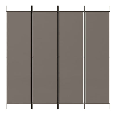 4-Panel Room Divider Anthracite 698x180 cm Fabric