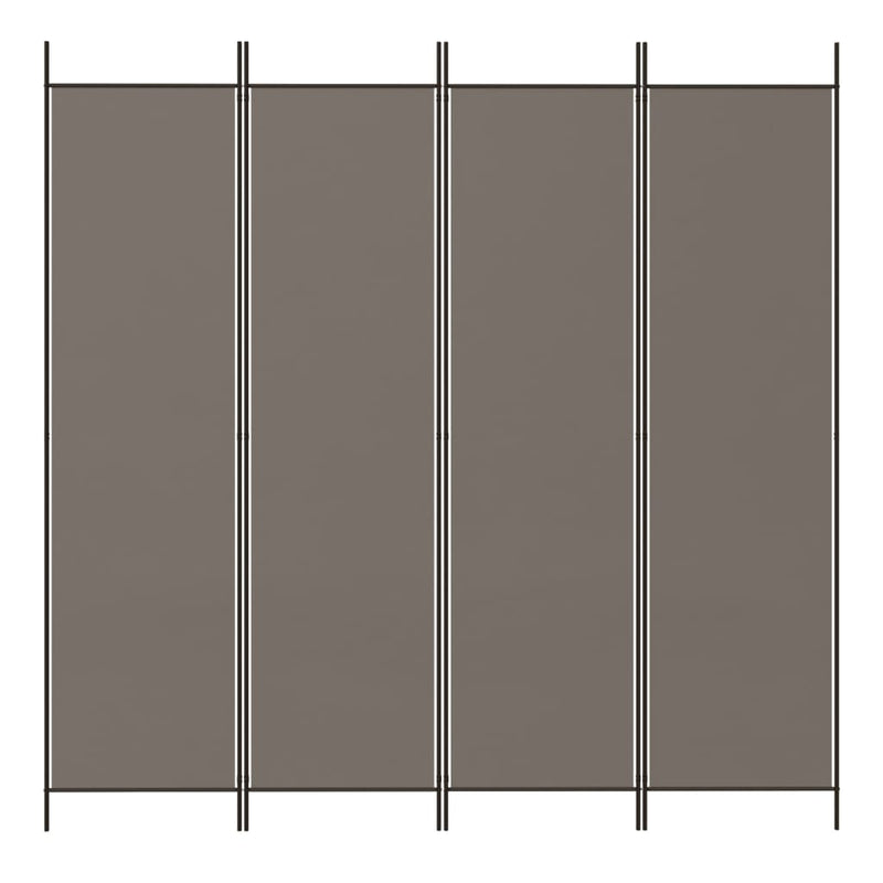 4-Panel Room Divider Anthracite 698x180 cm Fabric