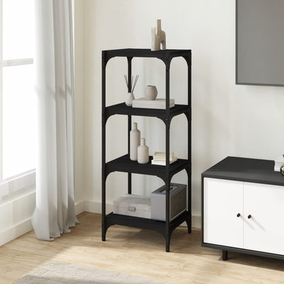 Book Cabinet Black 40x33x100 cm Engineered Wood and Steel