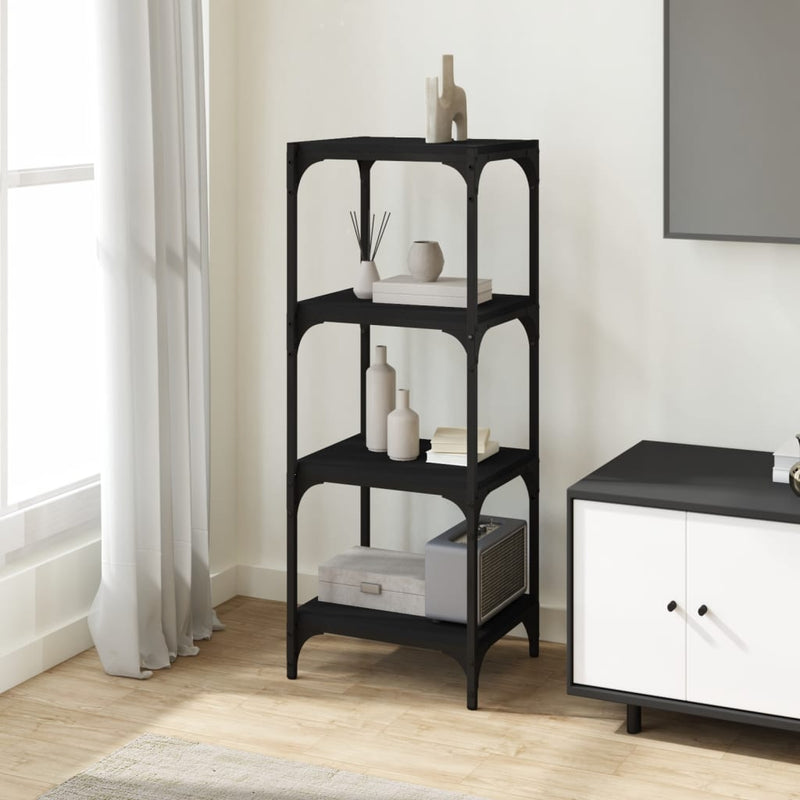 Book Cabinet Black 40x33x100 cm Engineered Wood and Steel