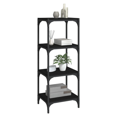 Book Cabinet Black 40x33x100 cm Engineered Wood and Steel