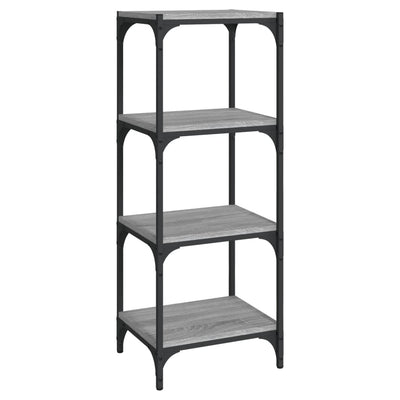 Book Cabinet Grey Sonoma 40x33x100 cm Engineered Wood and Steel