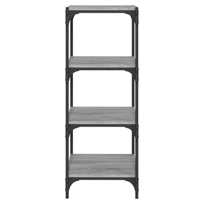 Book Cabinet Grey Sonoma 40x33x100 cm Engineered Wood and Steel