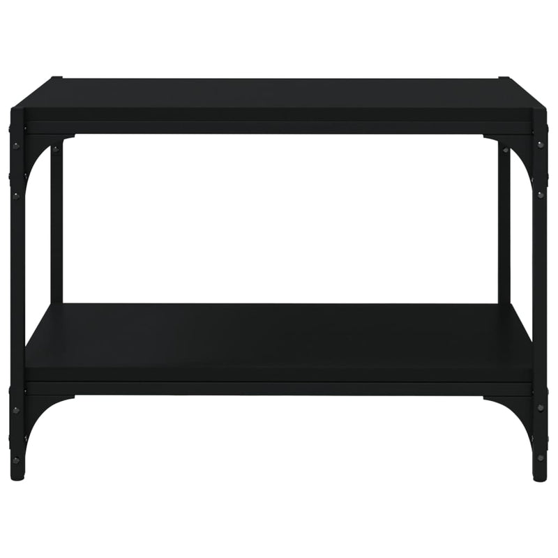 TV Cabinet Black 60x33x41 cm Engineered Wood and Steel