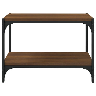 TV Cabinet Brown Oak 60x33x41 cm Engineered Wood and Steel