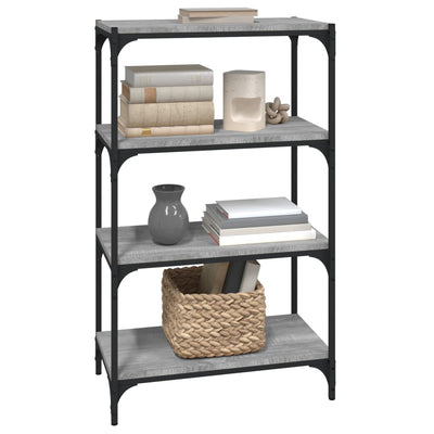 Book Cabinet Grey Sonoma 60x33x100 cm Engineered Wood and Steel