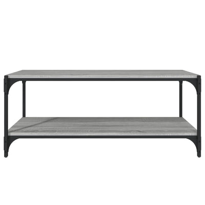 TV Cabinet Grey Sonoma 100x33x41 cm Engineered Wood and Steel