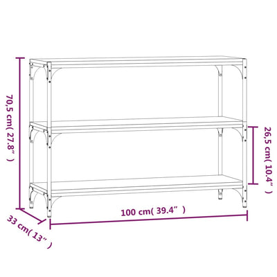 Book Cabinet Black 100x33x70.5 cm Engineered Wood and Steel