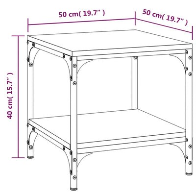 Coffee Table Black 50x50x40 cm Engineered Wood