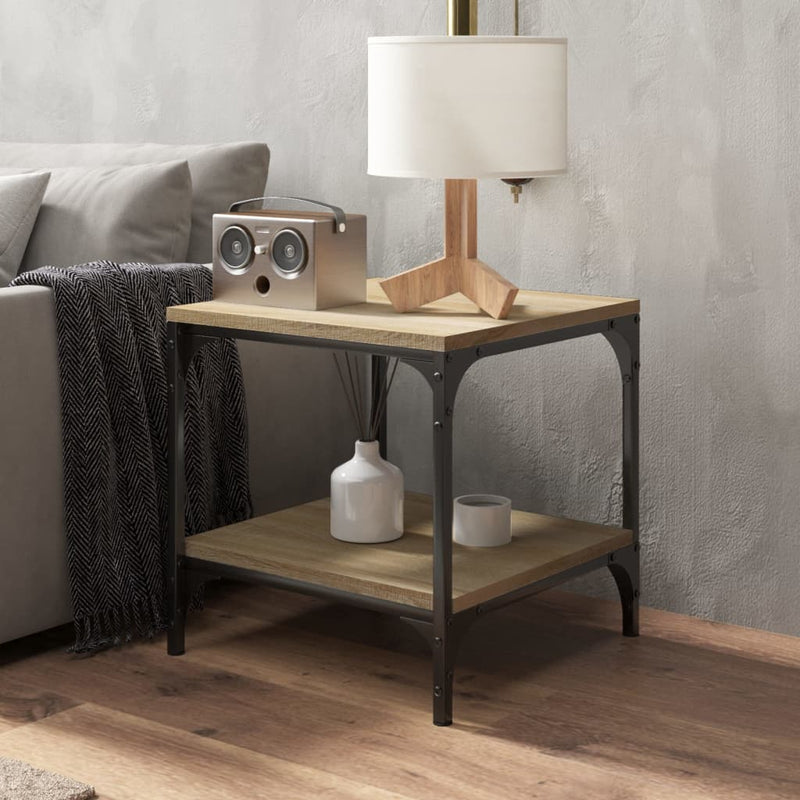 Coffee Table Sonoma Oak 50x50x40 cm Engineered Wood