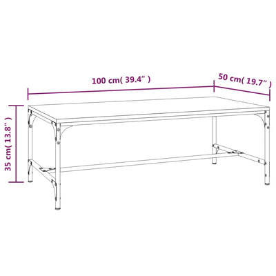 Coffee Table Black 100x50x35 cm Engineered Wood