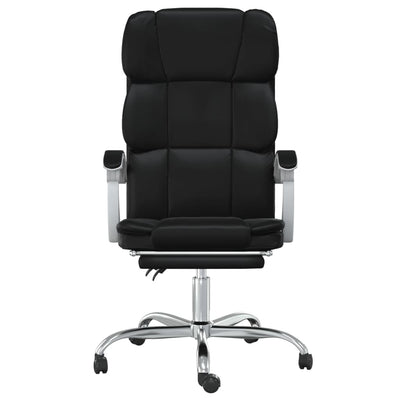 Reclining Office Chair Black Faux Leather