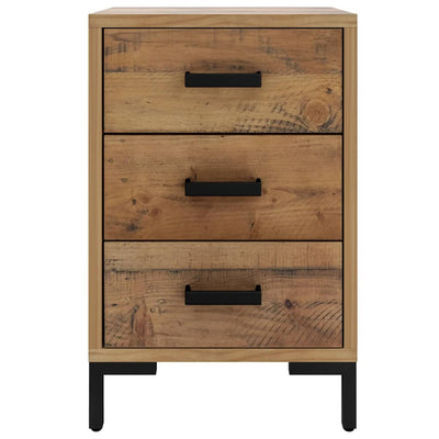 Bedside Cabinet Brown 40x30x55 cm Solid Pinewood