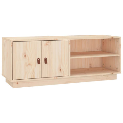 TV Cabinet 105x34x40 cm Solid Wood Pine