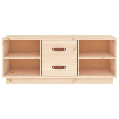 TV Cabinet 100x34x40 cm Solid Wood Pine