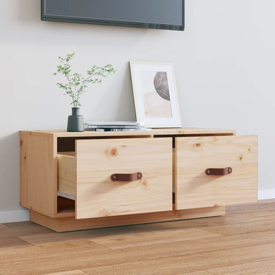 TV Cabinet 80x34x35 cm Solid Wood Pine