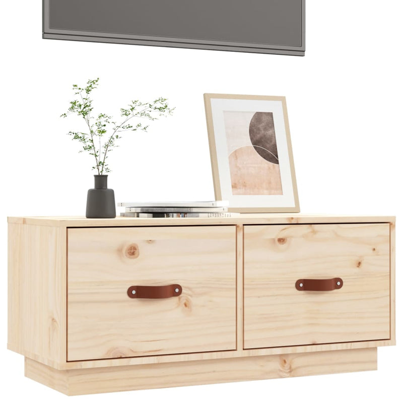 TV Cabinet 80x34x35 cm Solid Wood Pine