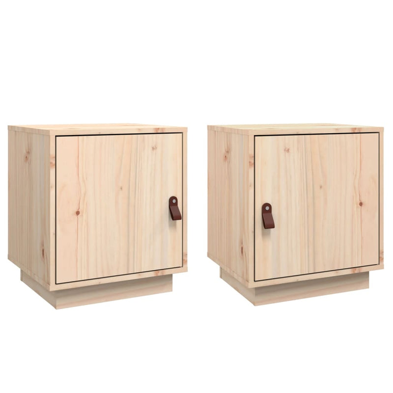 Bedside Cabinets 2 pcs 40x34x45 cm Solid Wood Pine