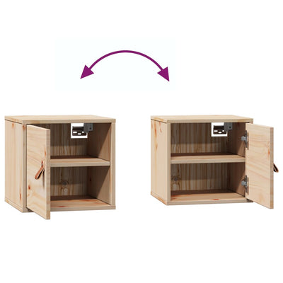 Wall Cabinets 2 pcs 31.5x30x30 cm Solid Wood Pine