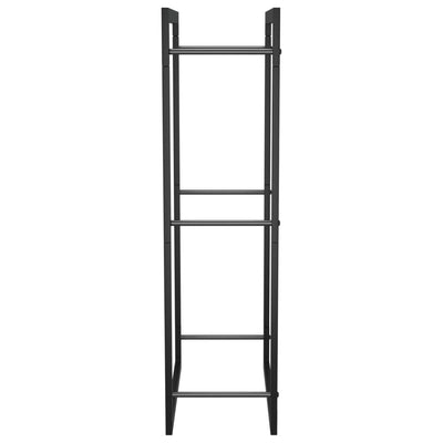 Firewood Rack Matt Black 50x28x94 cm Steel