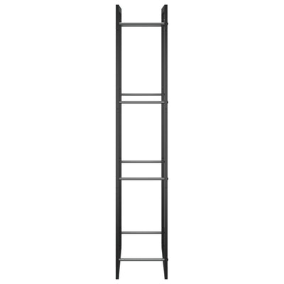 Firewood Rack Matt Black 50x28x132 cm Steel