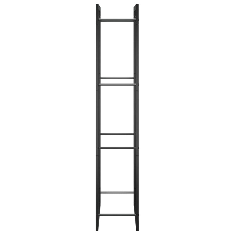 Firewood Rack Matt Black 50x28x132 cm Steel