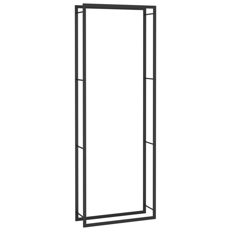 Firewood Rack Matt Black 80x28x222 cm Steel