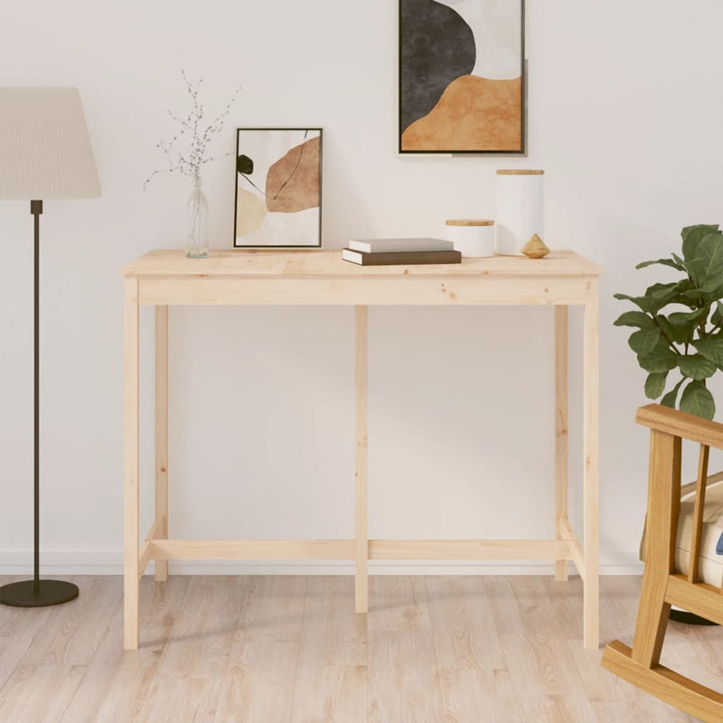 Bar Table 140x80x110 cm Solid Wood Pine
