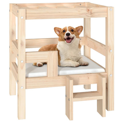 Dog Bed 55.5x53.5x60 cm Solid Wood Pine